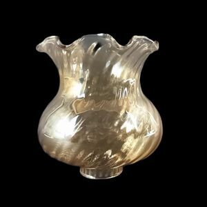 Amber Gold Glass Lamp Shade 1.63 In Base Fitter 5 In Height Short Tulip Shade
